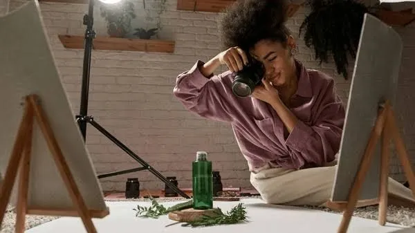 Lady snapping picture